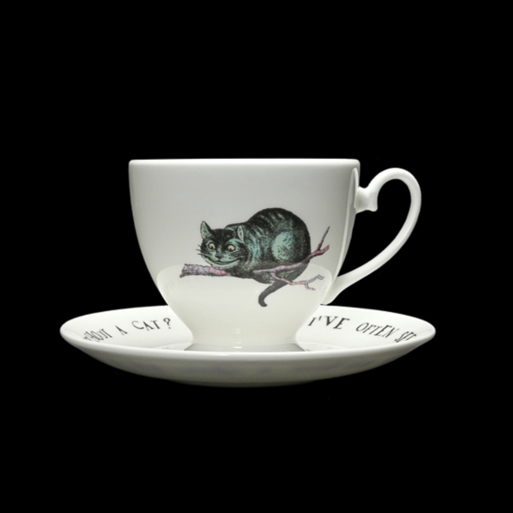 Cheshire Cat Fine Bone China Teacup and Saucer Duchess China